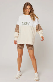 (PRE-ORDER) Peta Sweater - Vanilla/ Hazel Leopard