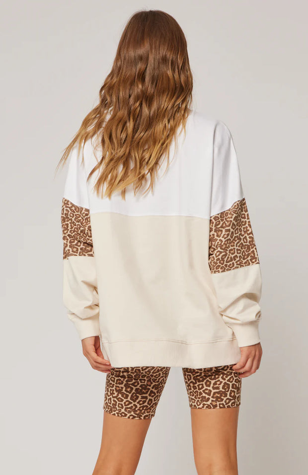 Peta Sweater - Vanilla/ Hazel Leopard