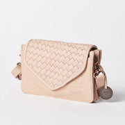 The Petite Marseille Woven Crossbody Wallet - Blush