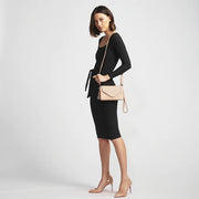 The Petite Marseille Woven Crossbody Wallet - Blush