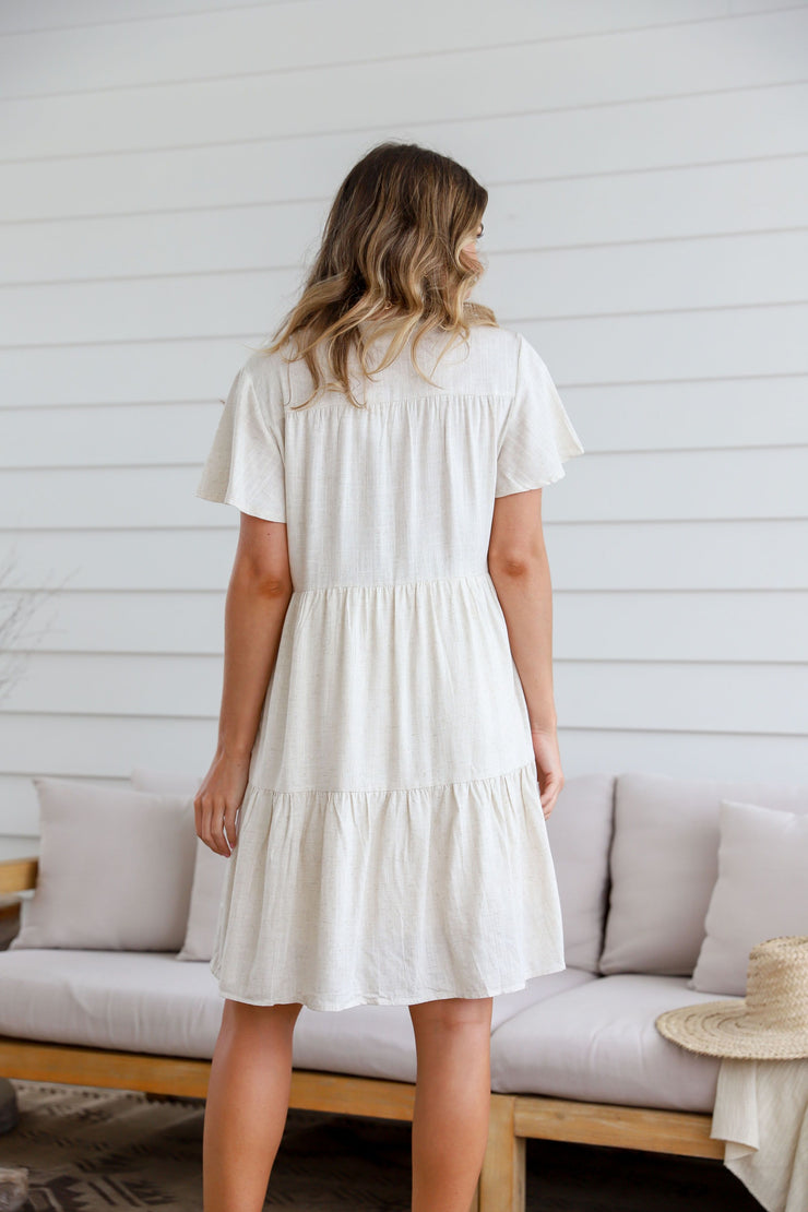 Parker Linen Dress - Natural