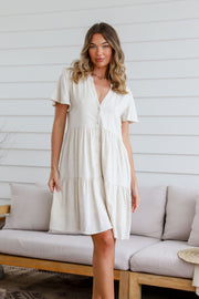 Parker Linen Dress - Natural