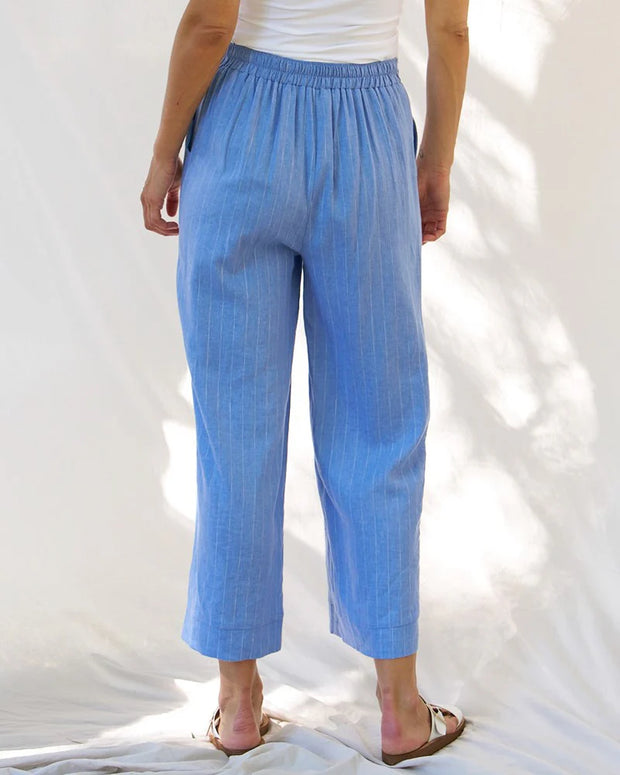 Parker Pant - Berry Blue Stripe