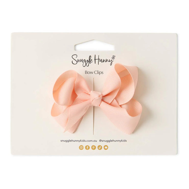 Bow Hair Clip - Peach