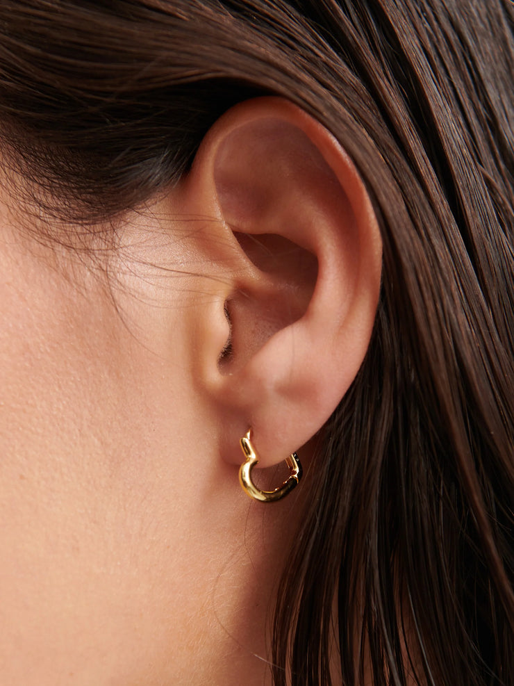 Piccolo Small Heart Earrings - 18K Gold Plated