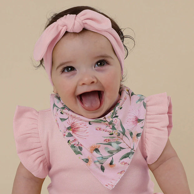 Dribble Bib - Pink Wattle