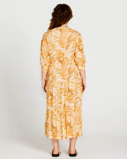 Portia Elastic Waist Midi Dress - Palm Springs
