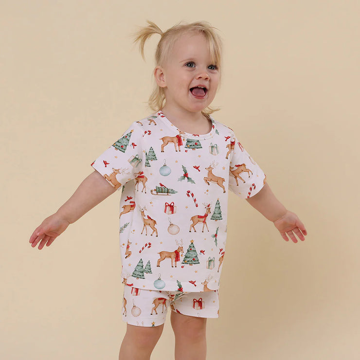 Kids Organic PJ Set - Prancer & Friends