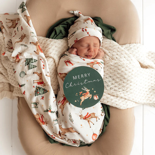 Reversible Single Milestone Card - Prancer & Friends