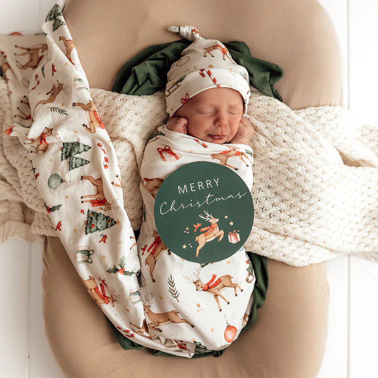 Reversible Single Milestone Card - Prancer & Friends