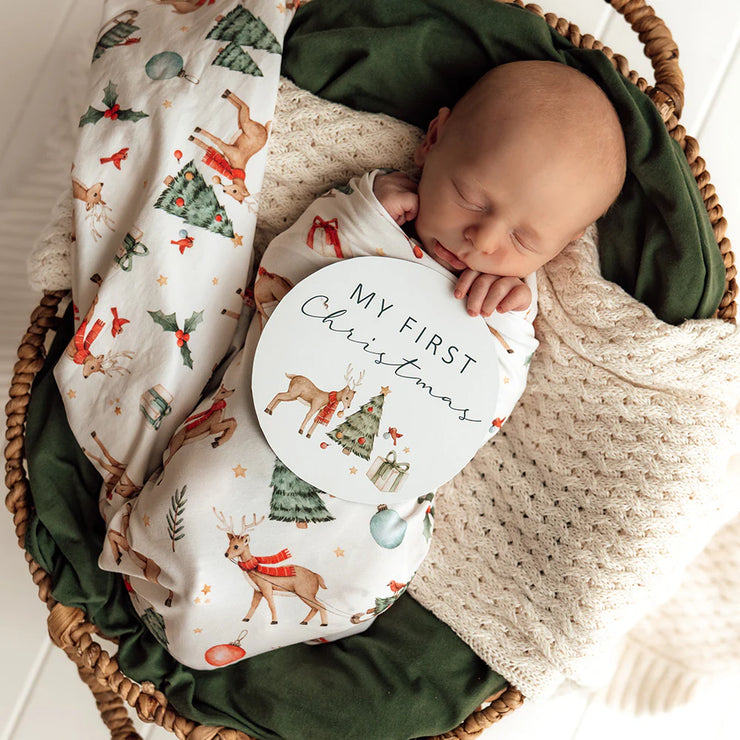 Reversible Single Milestone Card - Prancer & Friends