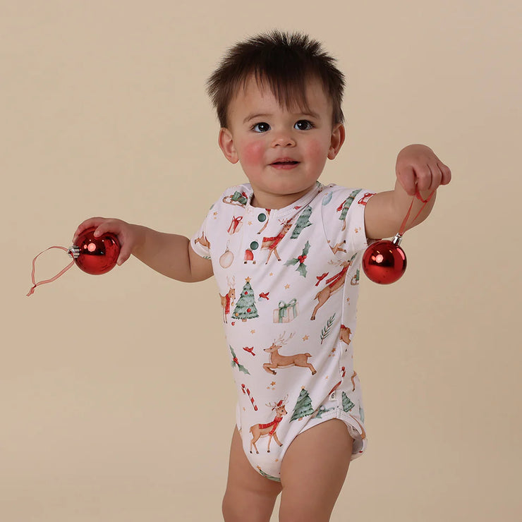 Short Sleeve Bodysuit - Prancer & Friends