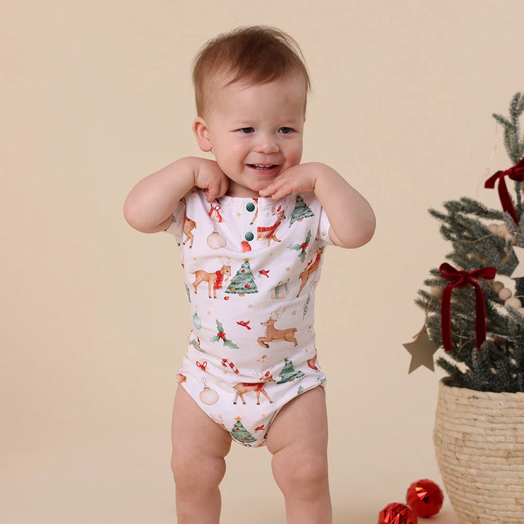 Short Sleeve Bodysuit - Prancer & Friends