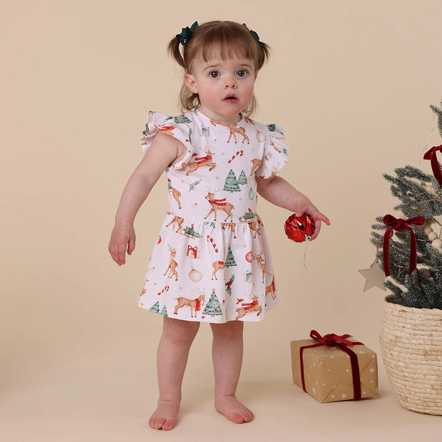 Baby Dress Short Sleeve - Prancer & Friends
