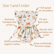 Baby Dress Short Sleeve - Prancer & Friends