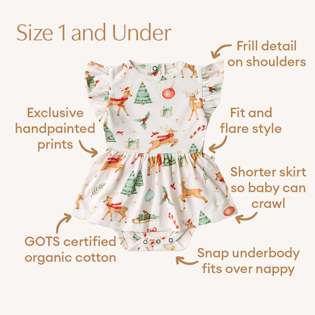 Baby Dress Short Sleeve - Prancer & Friends