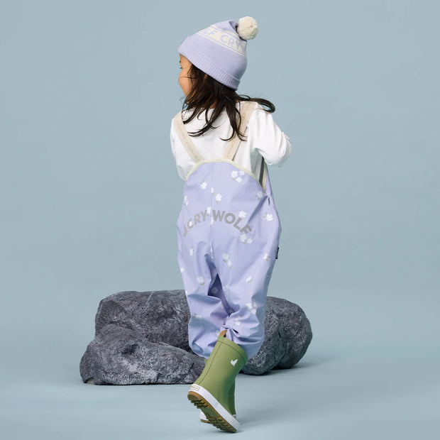 CRYWOLF Rain Overalls - Floral Periwinkle