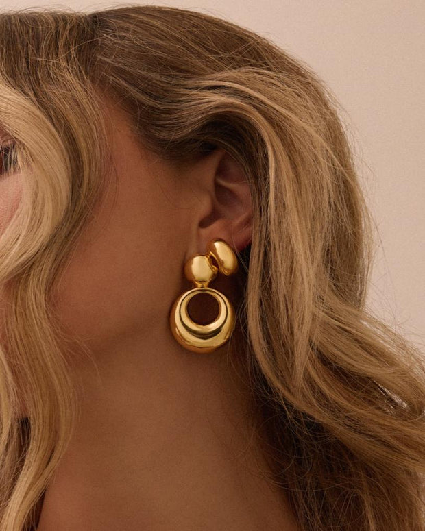 ROTONDO Statement Earrings - 14K Gold Plating