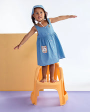 KAPOW - Rainbow Plaid Sleeveless Dress
