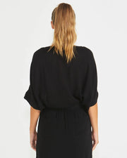 Raya Oversized Top - Black