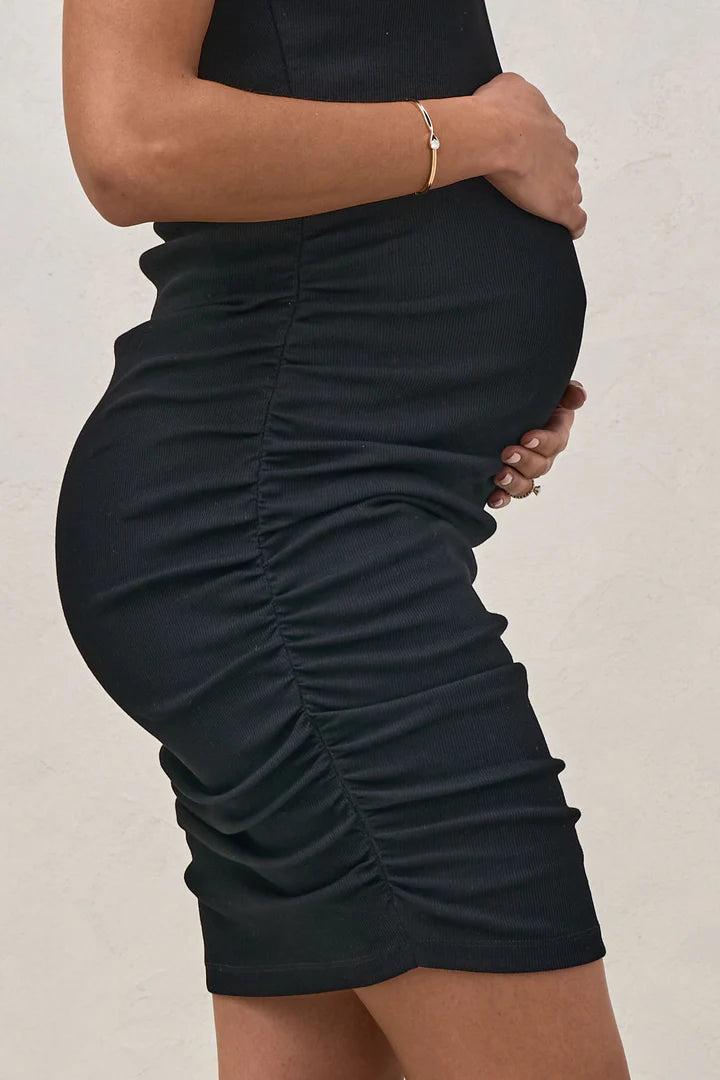 Real Love Rouched Dress - Black