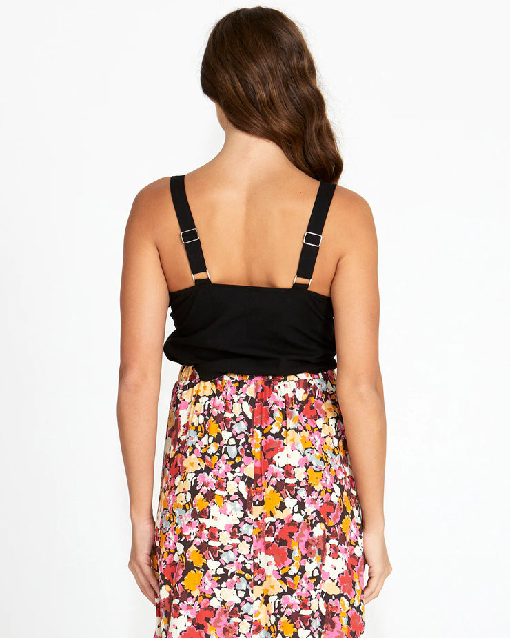 Regina Fitted Tank - Black