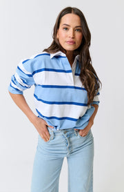 (PRE-ORDER) Ronnie Rugby Shirt - Sky Stripe