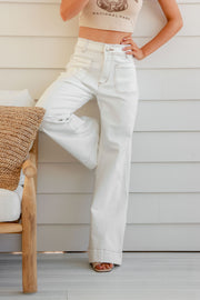 Ryder Pocket Wide Jeans - White