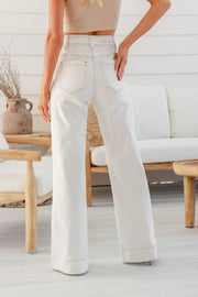 Ryder Pocket Wide Jeans - White