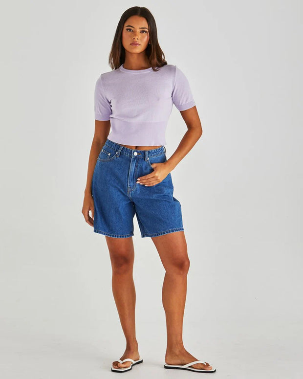 Sabine Denim Shorts - Mid Blue Wash