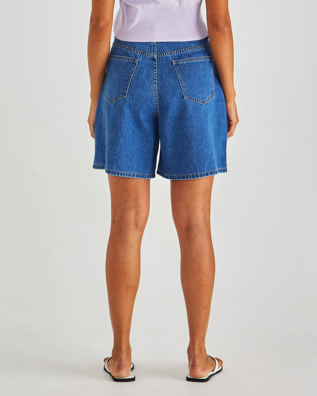 Sabine Denim Shorts - Mid Blue Wash