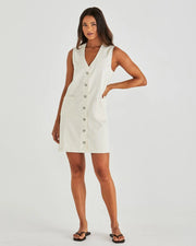 Sabine Denim Vest Dress - Parchment Wash