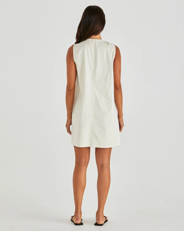 Sabine Denim Vest Dress - Parchment Wash
