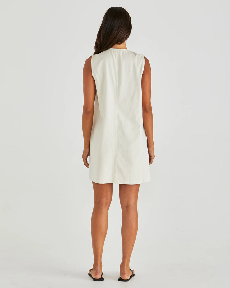 Sabine Denim Vest Dress - Parchment Wash
