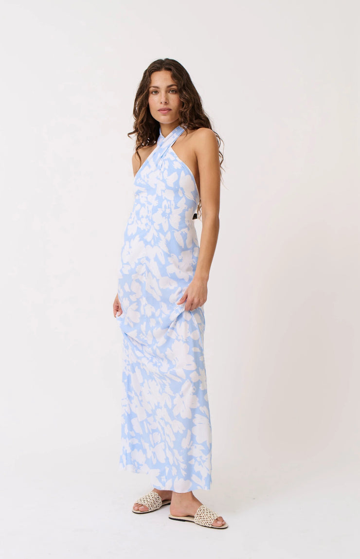 Sabrina Halter Dress - Floral Mist