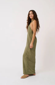 Sabrina Halter Dress - Palm