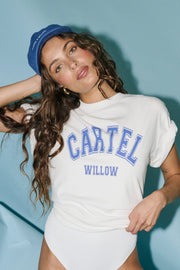 Sadie Tee - White Azure