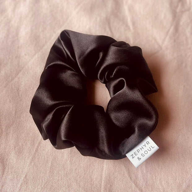 Scrunchie - Charcoal Satin