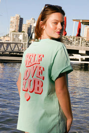 Self Love Club Tee - Mint/Pink