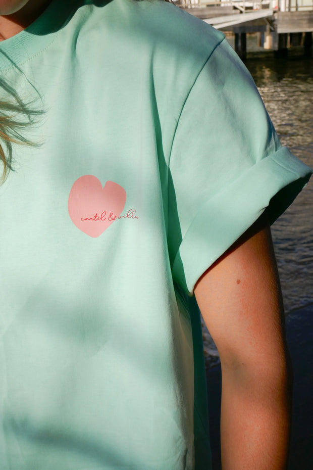 Self Love Club Tee - Mint/Pink
