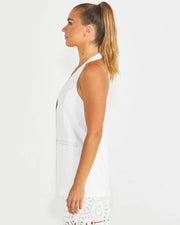 Seville Halter Vest - White