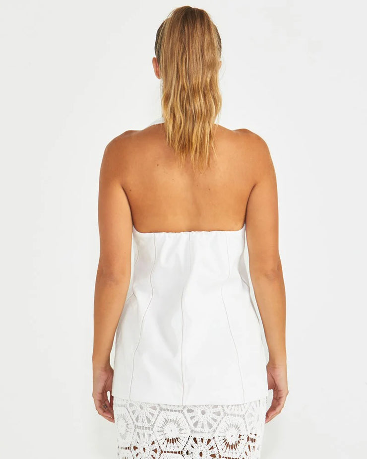 Seville Halter Vest - White