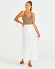 Seville Maxi Skirt - White