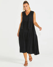 Seville Tiered Dress - Black