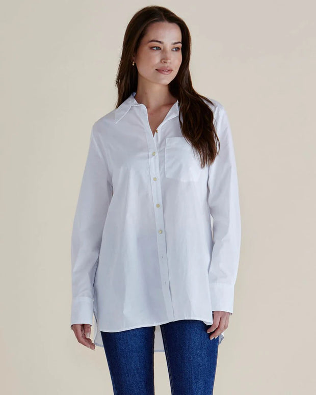 Shellie Poplin Shirt - White