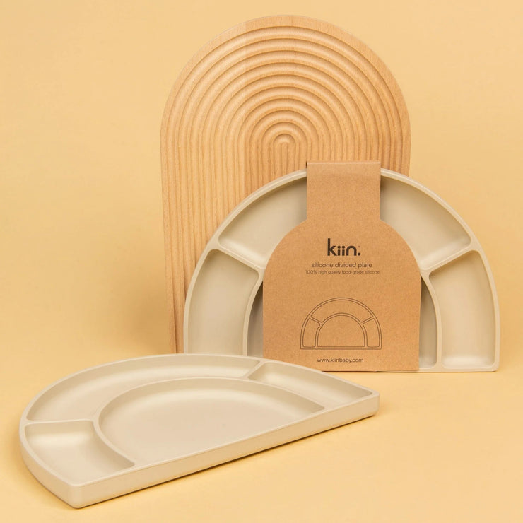 KiiN - Silicone Divided Plate - Vanilla