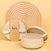 KiiN - Silicone Suction Bowl with Lid + Spoon Set - Vanilla