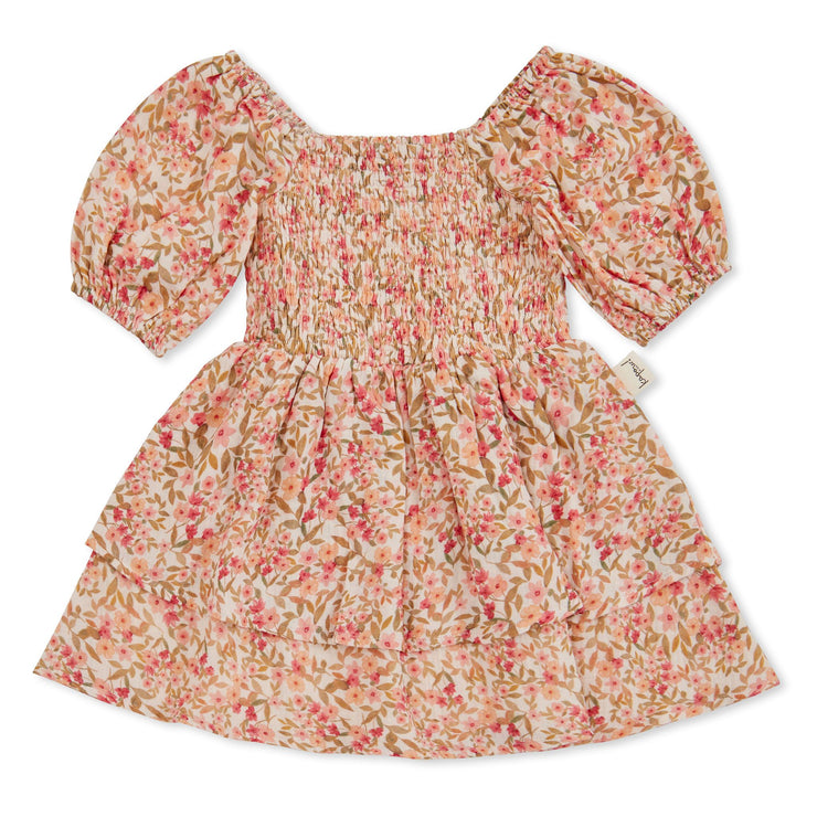 KAPOW - Spring Blossom Shirred Dress