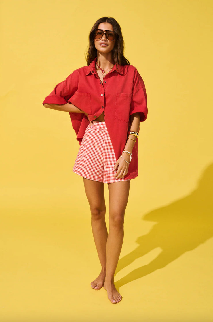 (PRE-ORDER) Stella Denim Shirt - Ruby Denim