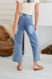 Stevie Wide Leg Jeans - Mid Wash